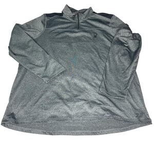 Spyder Men's sz Large Long Sleeve Pullover 1/4 Zip Dark Heathered Gray Active